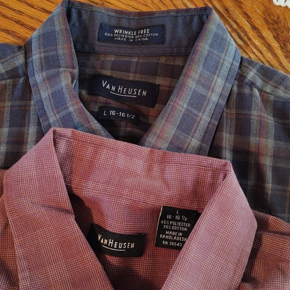 Van Heusen Wrinkle Free Plaid Button Down L - Picture 6 of 7